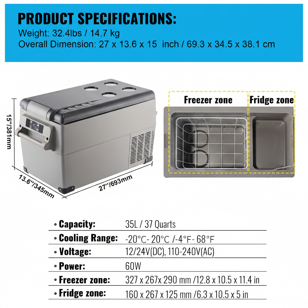 ثلاجة وفريزر محمولان من نيكسو فريزيو™