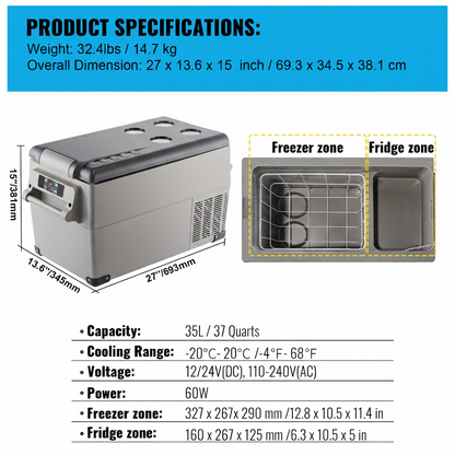 ثلاجة وفريزر محمولان من نيكسو فريزيو™